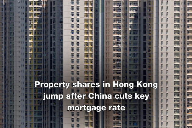 Property Shares In Hong Kong Jump After China Cuts Key Mortgage Rate
